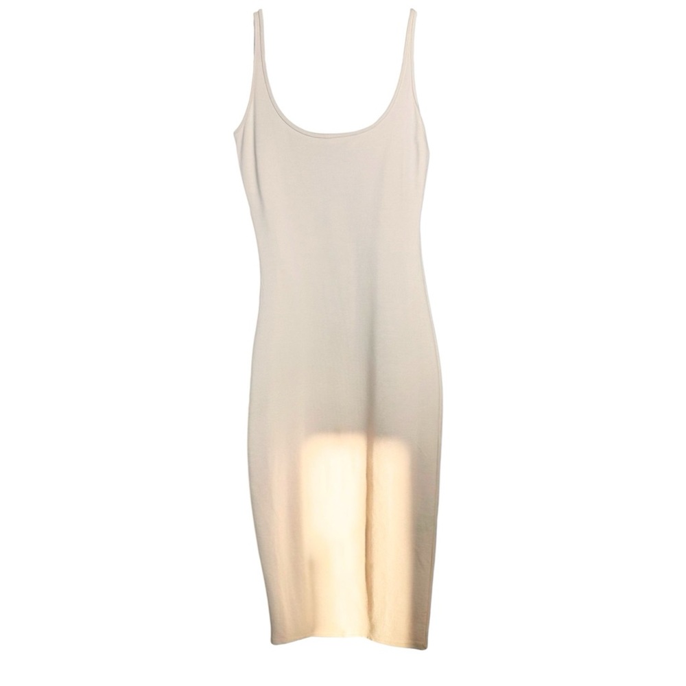 Sexy Stretch Tan Tank Bodycon Dress Vaction Beach Brunch Hot Size Medium